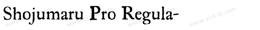 Shojumaru Pro Regula字体转换 Shojumaru Pro Regula字体转换